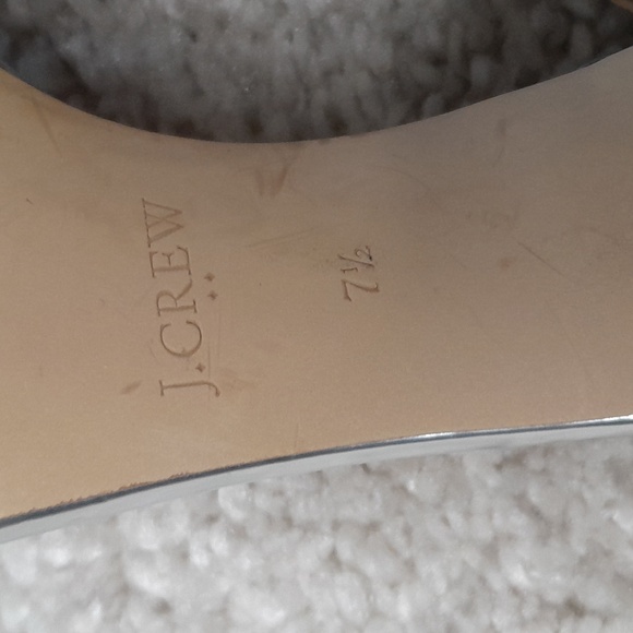 J CREW FACTORY SILVER/mirror  scrappy heels size 7.5 - Picture 15 of 16
